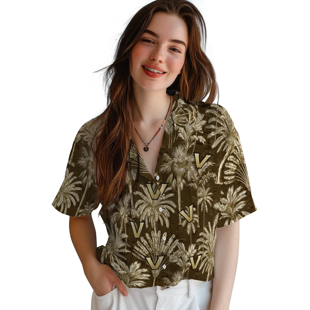 Vanderbilt Commodores Hawaiian Shirt - Vintage Palm Tree | Hula Hawaiian Shirts