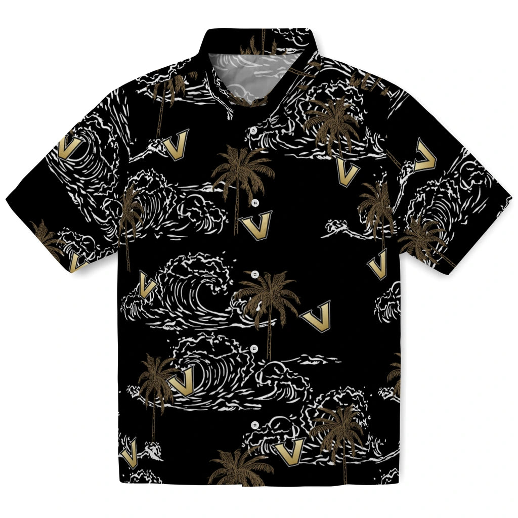 Vanderbilt Commodores Hawaiian Shirt - Wave Palm | Hula Hawaiian Shirts