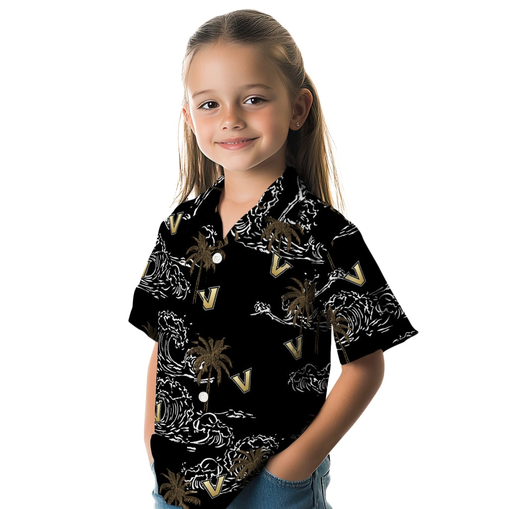 Vanderbilt Commodores Hawaiian Shirt - Wave Palm | Hula Hawaiian Shirts