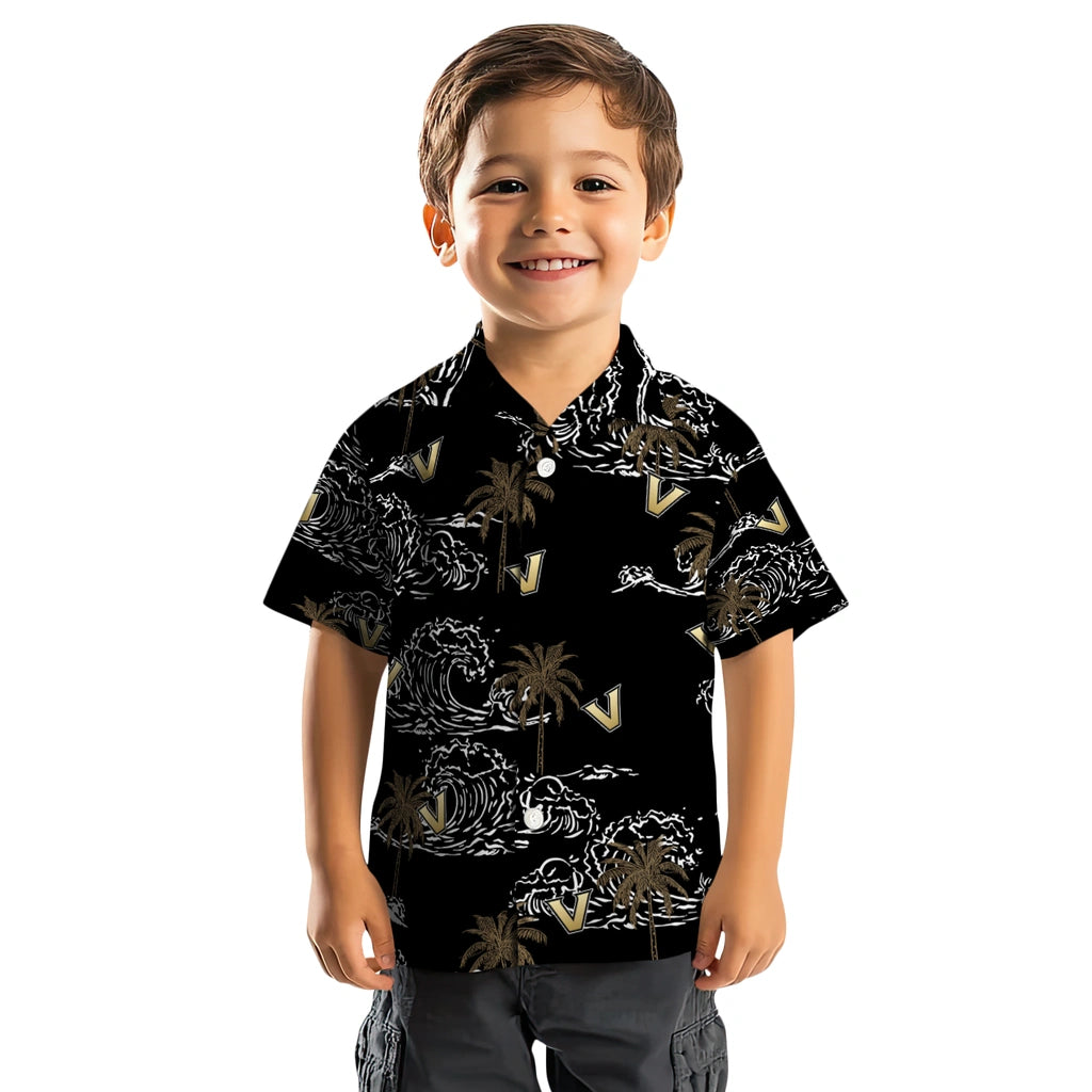 Vanderbilt Commodores Hawaiian Shirt - Wave Palm | Hula Hawaiian Shirts