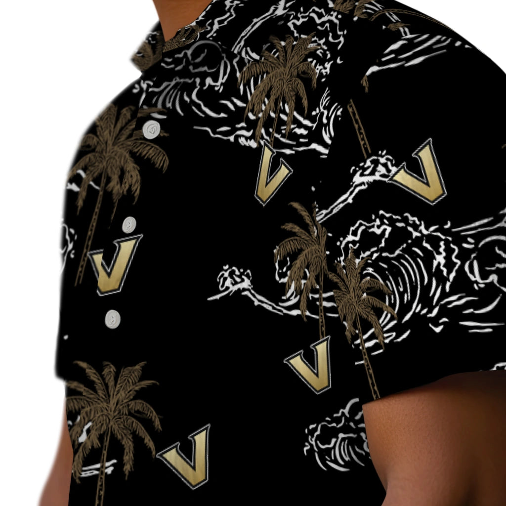 Vanderbilt Commodores Hawaiian Shirt - Wave Palm | Hula Hawaiian Shirts