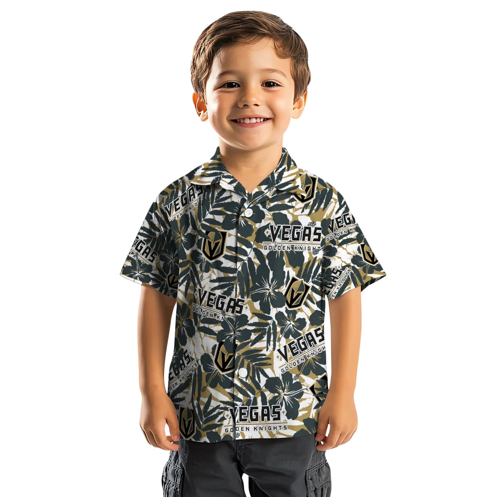 Vegas Golden Knights Hawaiian Shirt - Hibiscus Overlay | Hula Hawaiian Shirts