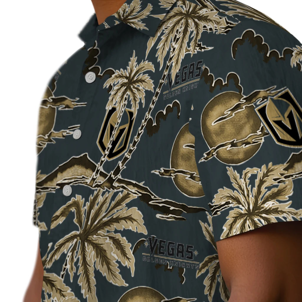 Vegas Golden Knights Hawaiian Shirt - Palm Sunset | Hula Hawaiian Shirts