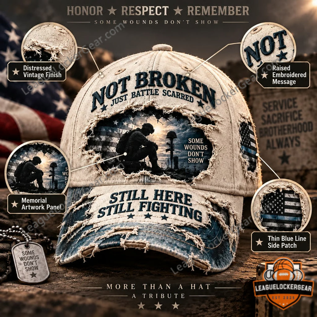 Veteran Mental Health Awareness PTSD 3D Embroideryed Baseball Cap