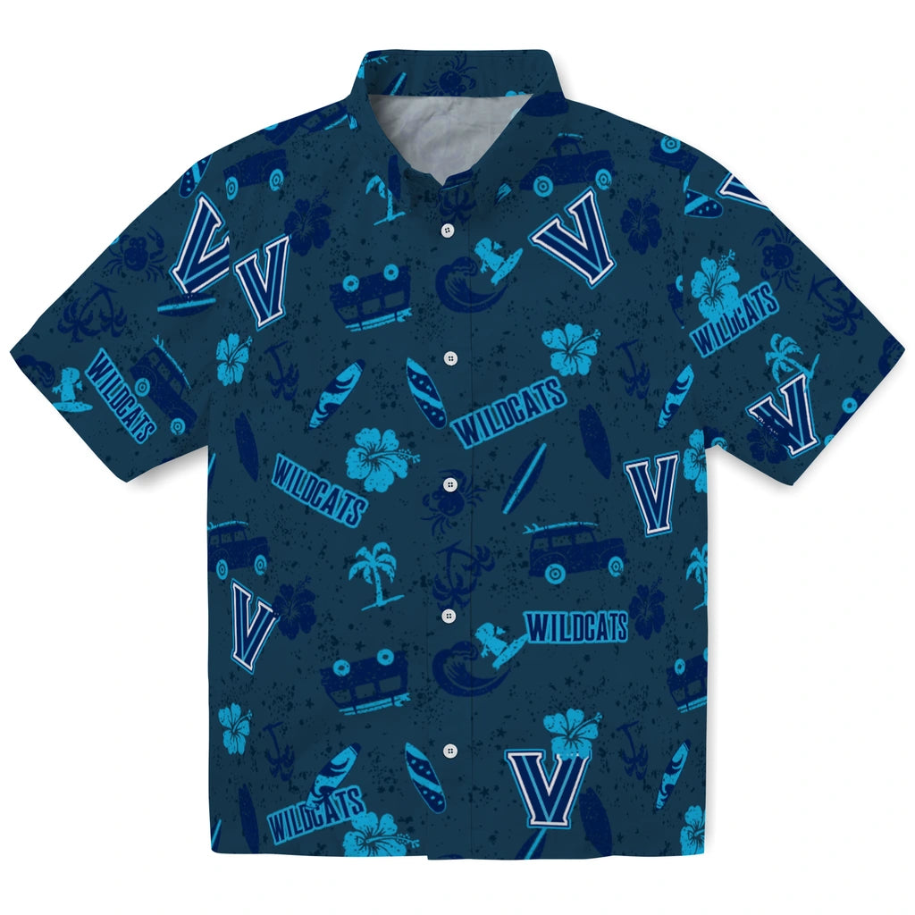 Villanova Wildcats Hawaiian Shirt - Beach Vibe | Hula Hawaiian Shirts