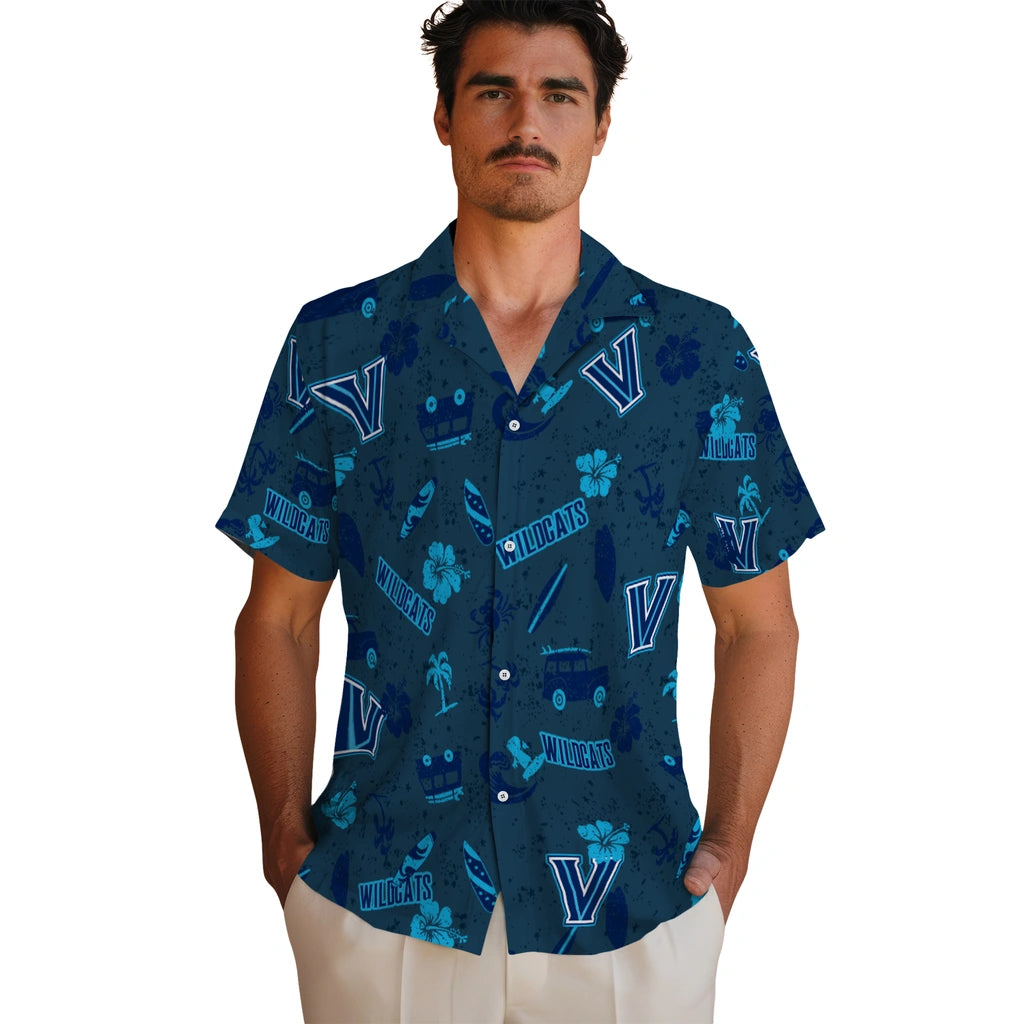 Villanova Wildcats Hawaiian Shirt - Beach Vibe | Hula Hawaiian Shirts