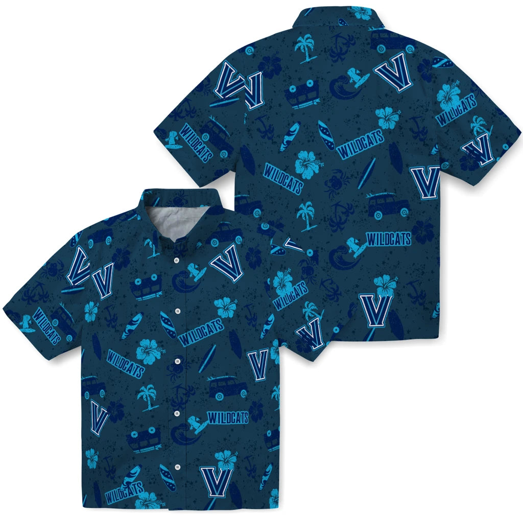 Villanova Wildcats Hawaiian Shirt - Beach Vibe | Hula Hawaiian Shirts