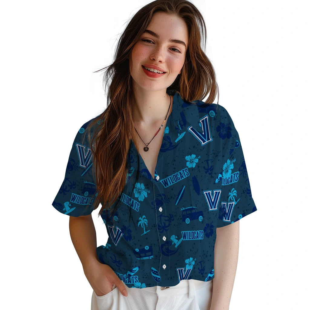 Villanova Wildcats Hawaiian Shirt - Beach Vibe | Hula Hawaiian Shirts