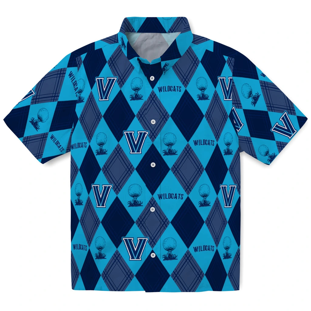 Villanova Wildcats Hawaiian Shirt - Golfing Plaid | Hula Hawaiian Shirts