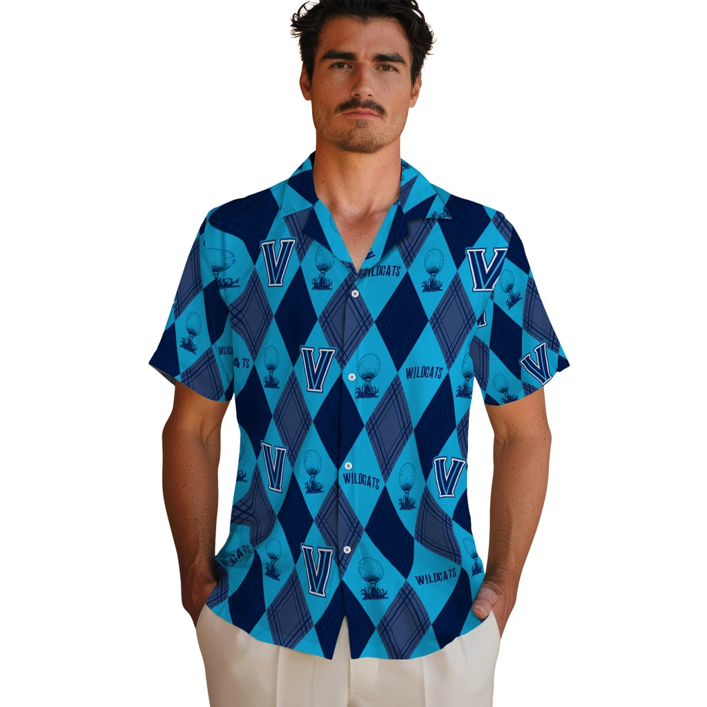 Villanova Wildcats Hawaiian Shirt - Golfing Plaid | Hula Hawaiian Shirts