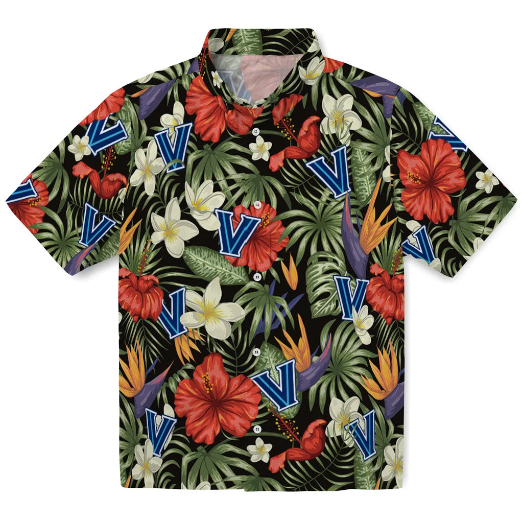 Villanova Wildcats Hawaiian Shirt - Hawaii Floral Hibiscus | Hula Hawaiian Shirts