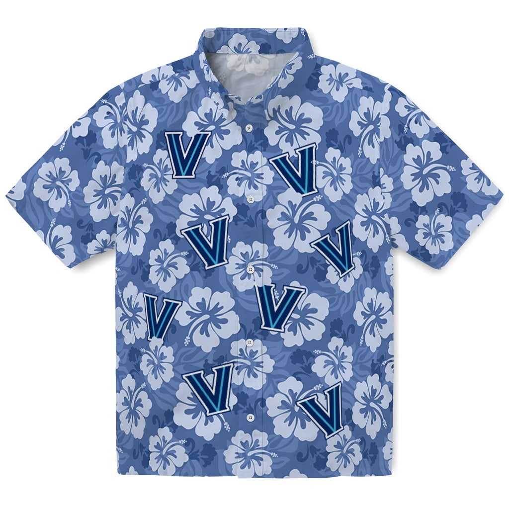 Villanova Wildcats Hawaiian Shirt - Hibiscus Cluster | Hula Hawaiian Shirts