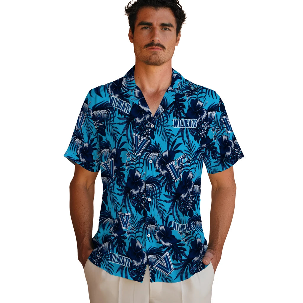 Villanova Wildcats Hawaiian Shirt - Hibiscus Exotic | Hula Hawaiian Shirts