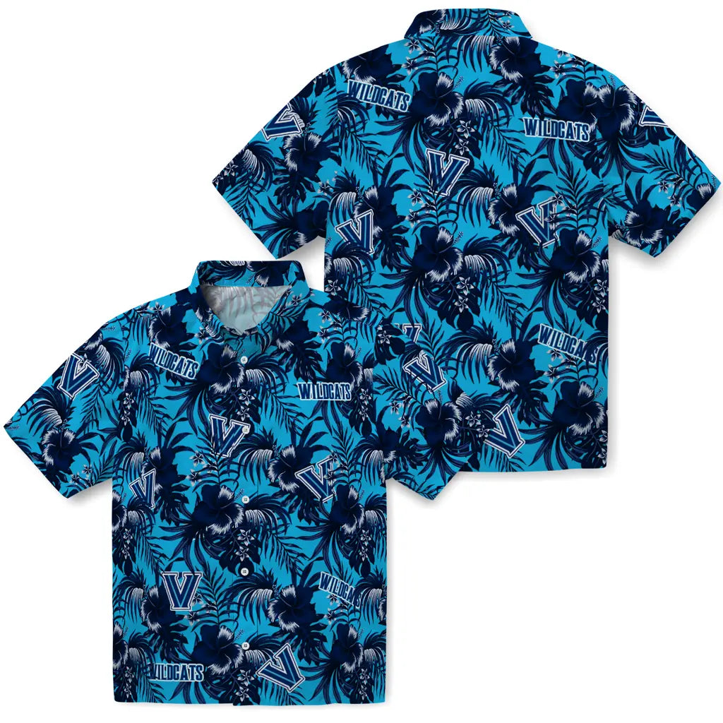 Villanova Wildcats Hawaiian Shirt - Hibiscus Exotic | Hula Hawaiian Shirts