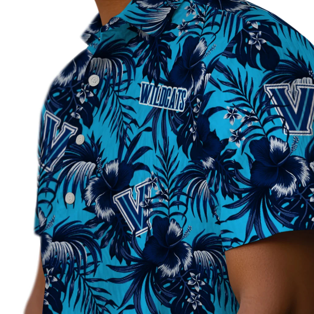 Villanova Wildcats Hawaiian Shirt - Hibiscus Exotic | Hula Hawaiian Shirts