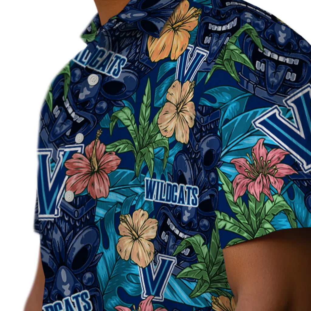 Villanova Wildcats Hawaiian Shirt - Hibiscus Tiki Jungle | Hula Hawaiian Shirts