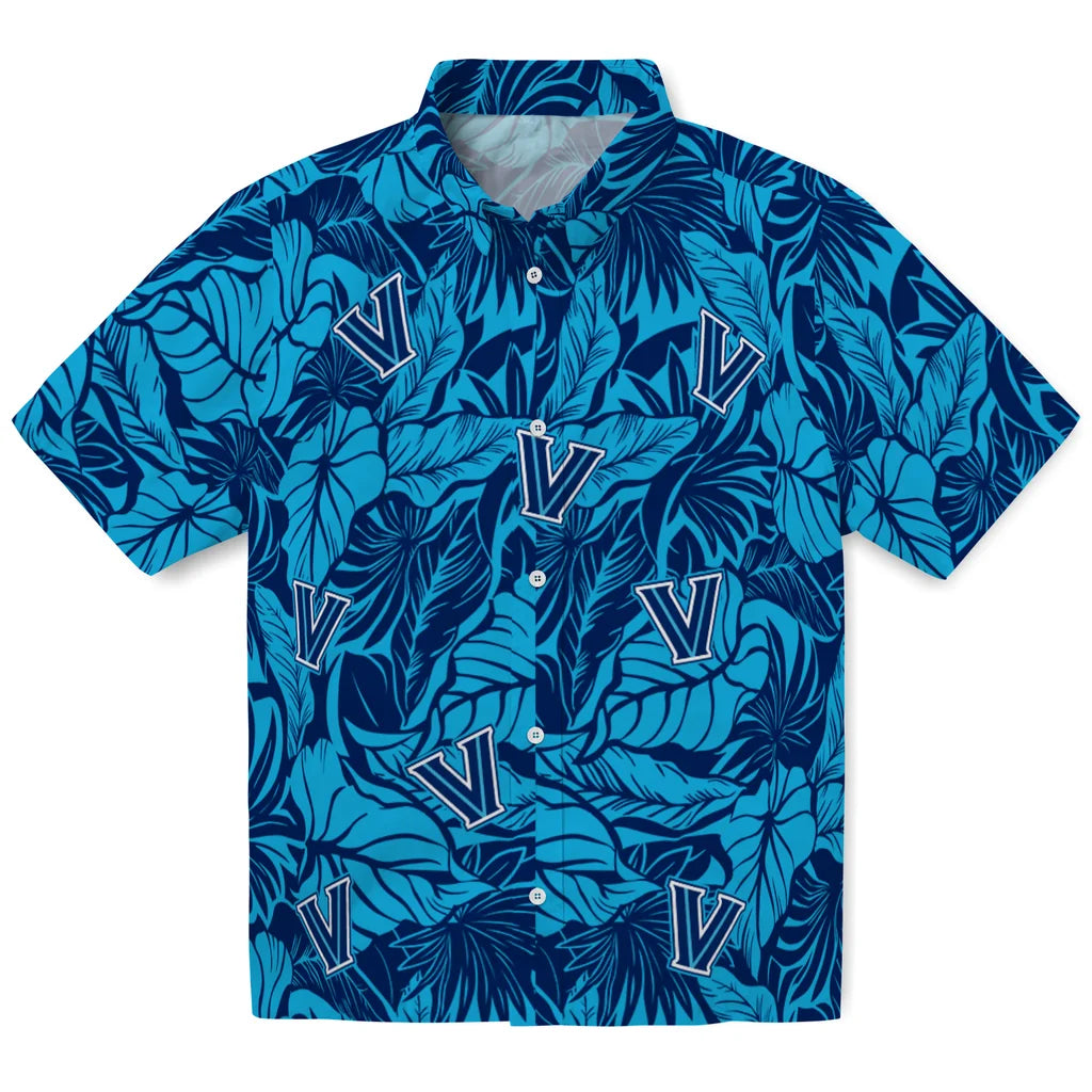 Villanova Wildcats Hawaiian Shirt - Monstera Layer | Hula Hawaiian Shirts