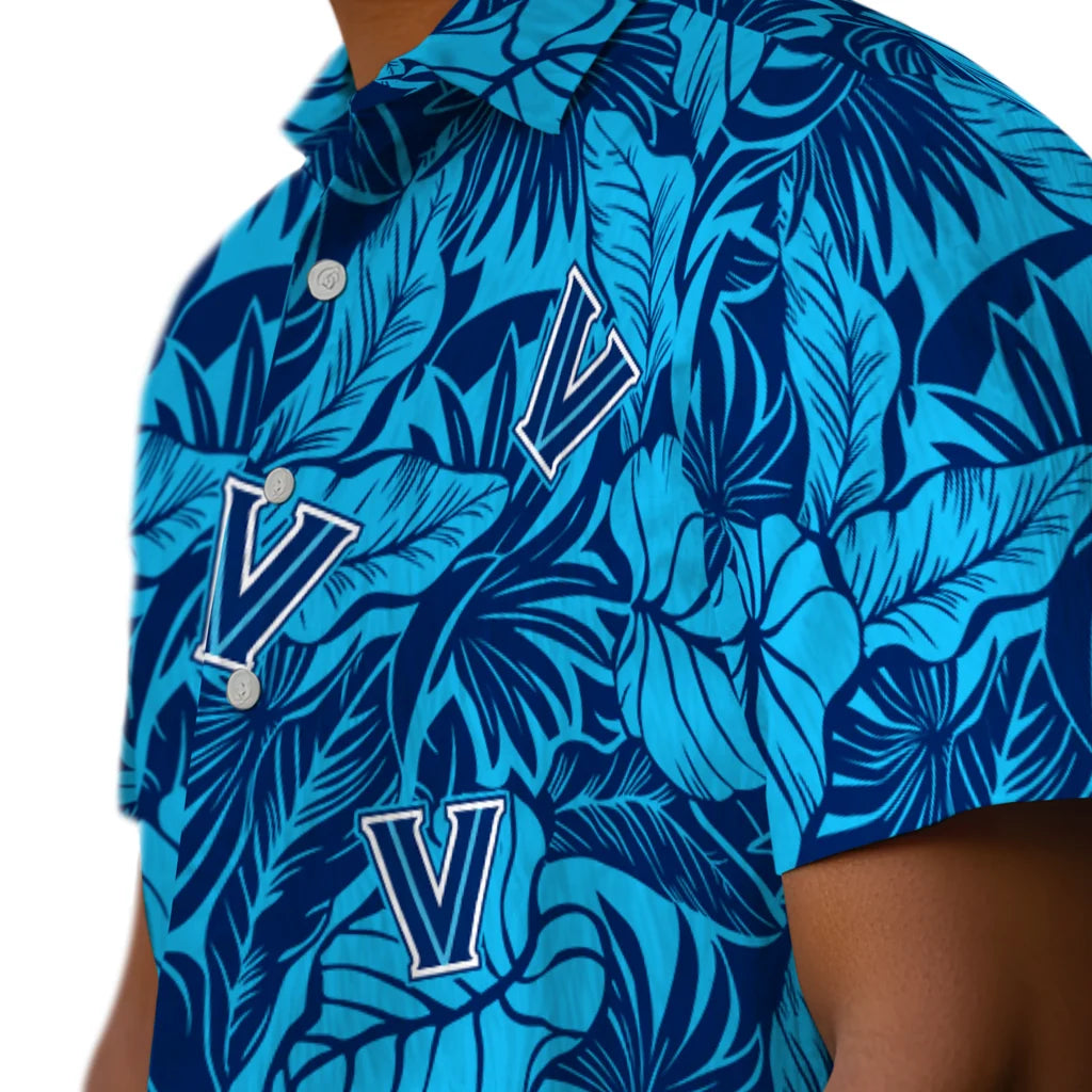 Villanova Wildcats Hawaiian Shirt - Monstera Layer | Hula Hawaiian Shirts