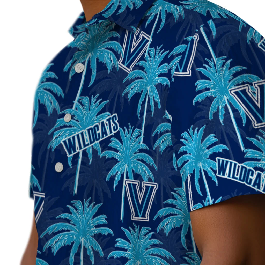 Villanova Wildcats Hawaiian Shirt - Palm Tree Motif | Hula Hawaiian Shirts