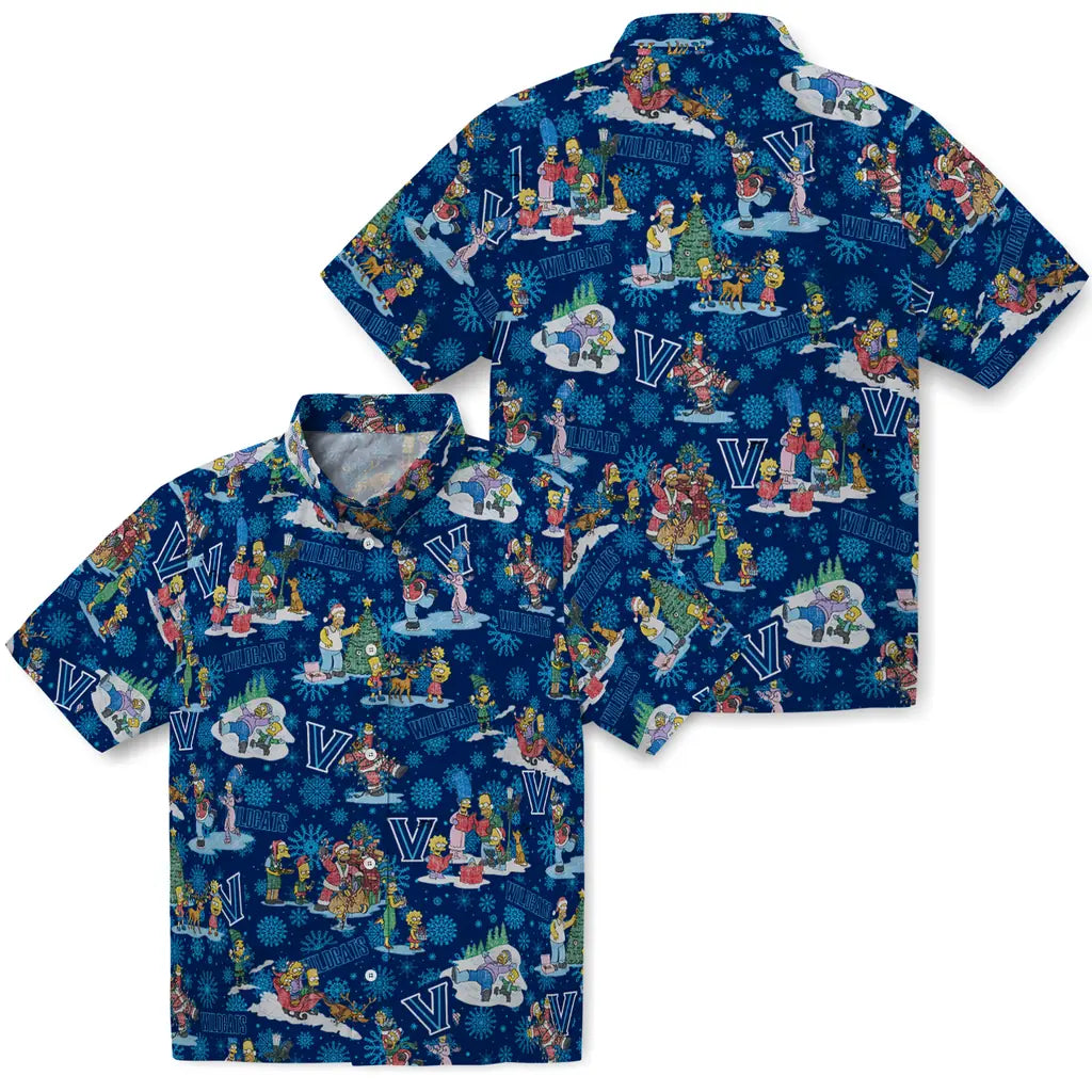 Villanova Wildcats Hawaiian Shirt - Simpsons Christmas | Hula Hawaiian Shirts