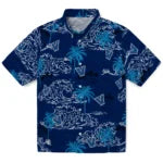 Villanova Wildcats Hawaiian Shirt - Wave Palm | Hula Hawaiian Shirts
