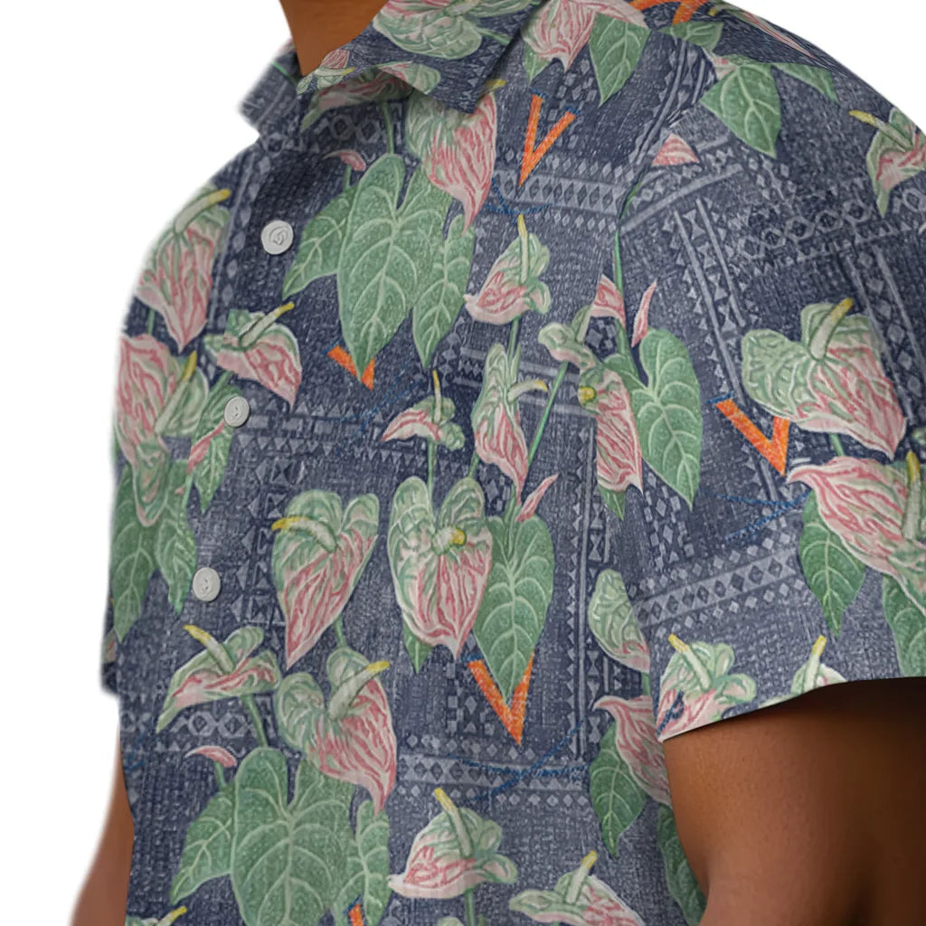Virginia Cavaliers Hawaiian Shirt - Anthurium Overlay | Hula Hawaiian Shirts