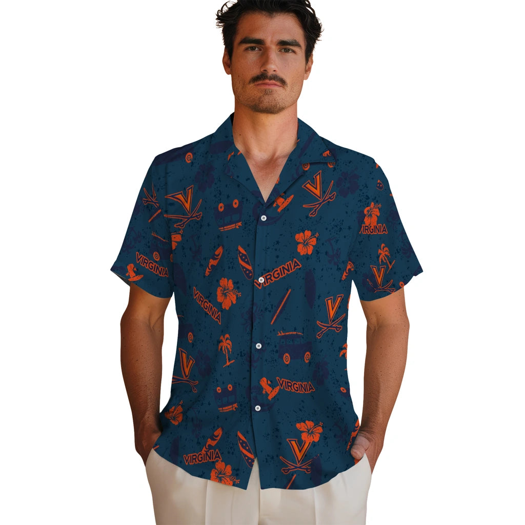 Virginia Cavaliers Hawaiian Shirt - Beach Vibe | Hula Hawaiian Shirts