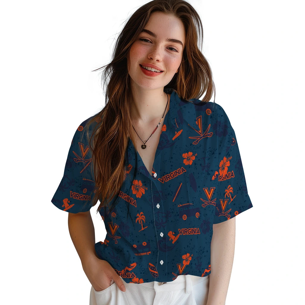 Virginia Cavaliers Hawaiian Shirt - Beach Vibe | Hula Hawaiian Shirts