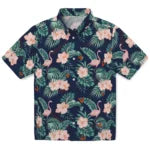 Virginia Cavaliers Hawaiian Shirt - Flamingo and Hibiscus | Hula Hawaiian Shirts