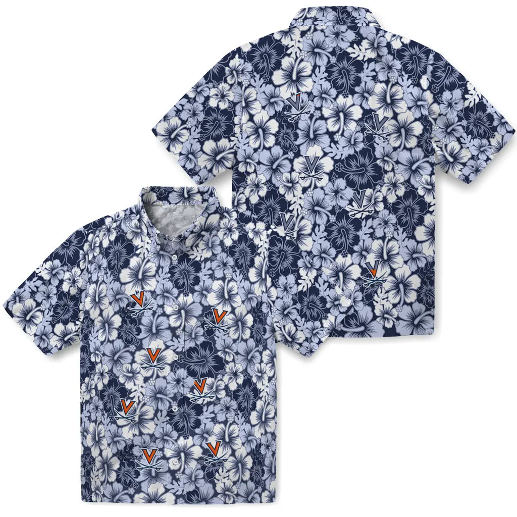 Virginia Cavaliers Hawaiian Shirt - Hibiscus Blooms | Hula Hawaiian Shirts