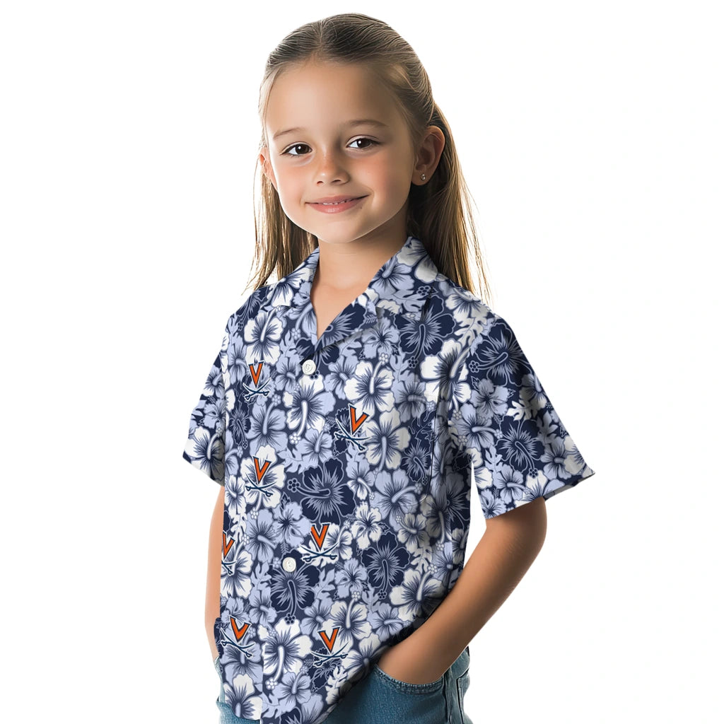 Virginia Cavaliers Hawaiian Shirt - Hibiscus Blooms | Hula Hawaiian Shirts