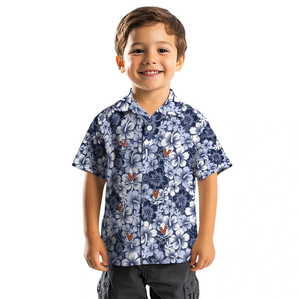 Virginia Cavaliers Hawaiian Shirt - Hibiscus Blooms | Hula Hawaiian Shirts