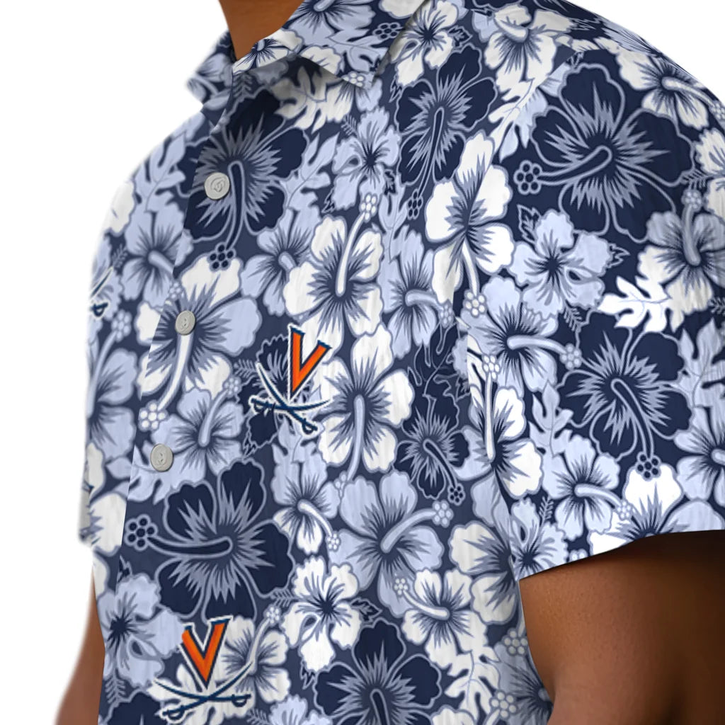 Virginia Cavaliers Hawaiian Shirt - Hibiscus Blooms | Hula Hawaiian Shirts