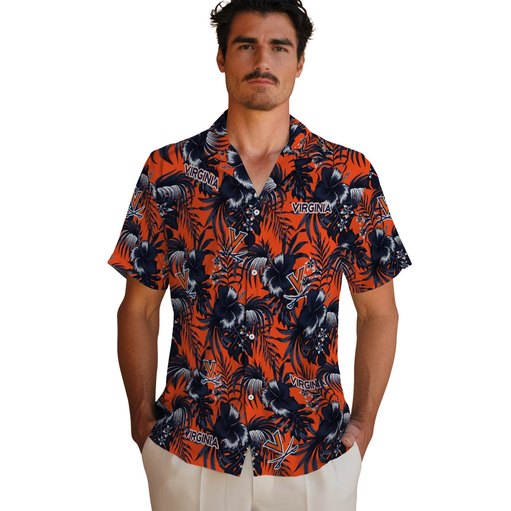 Virginia Cavaliers Hawaiian Shirt - Hibiscus Exotic | Hula Hawaiian Shirts