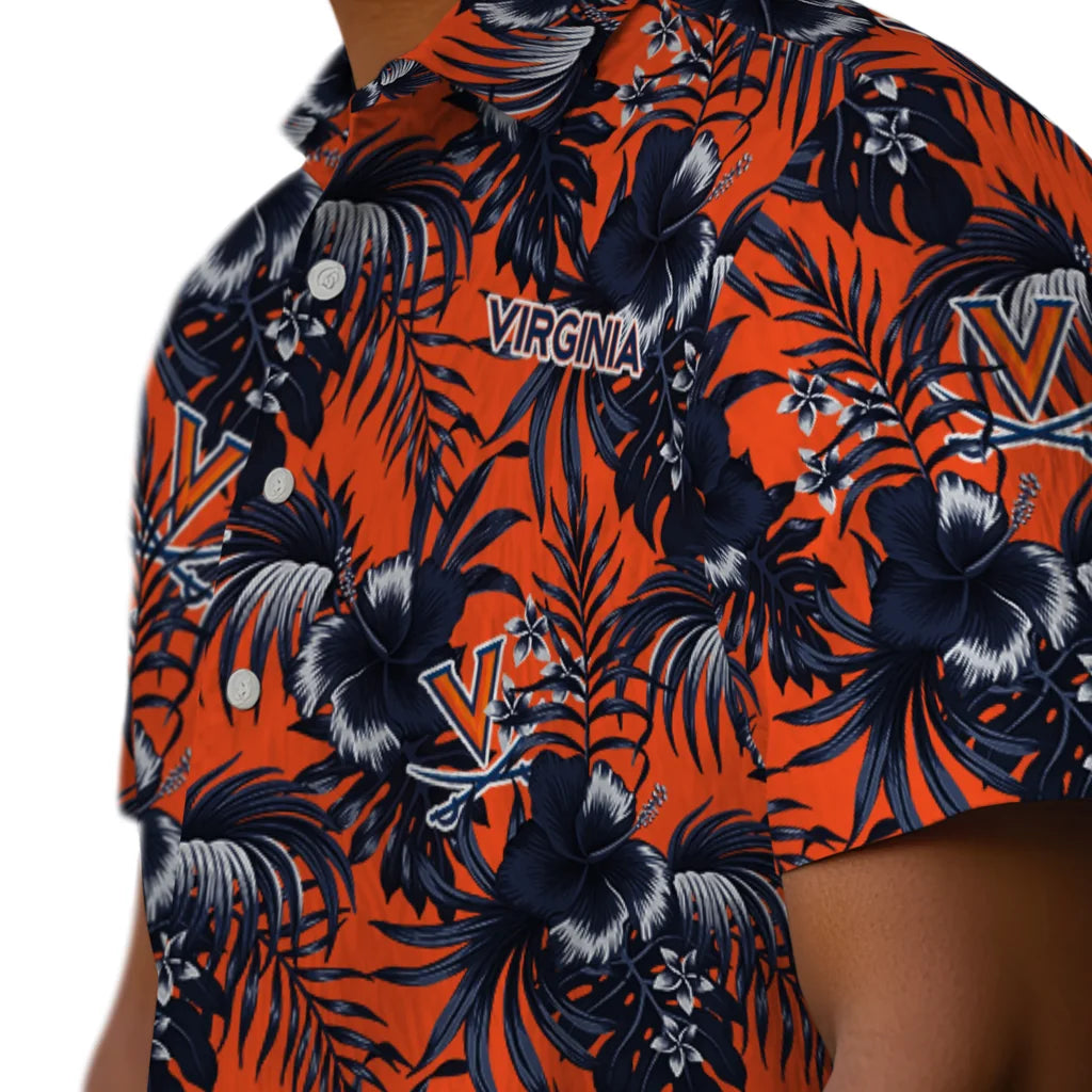 Virginia Cavaliers Hawaiian Shirt - Hibiscus Exotic | Hula Hawaiian Shirts