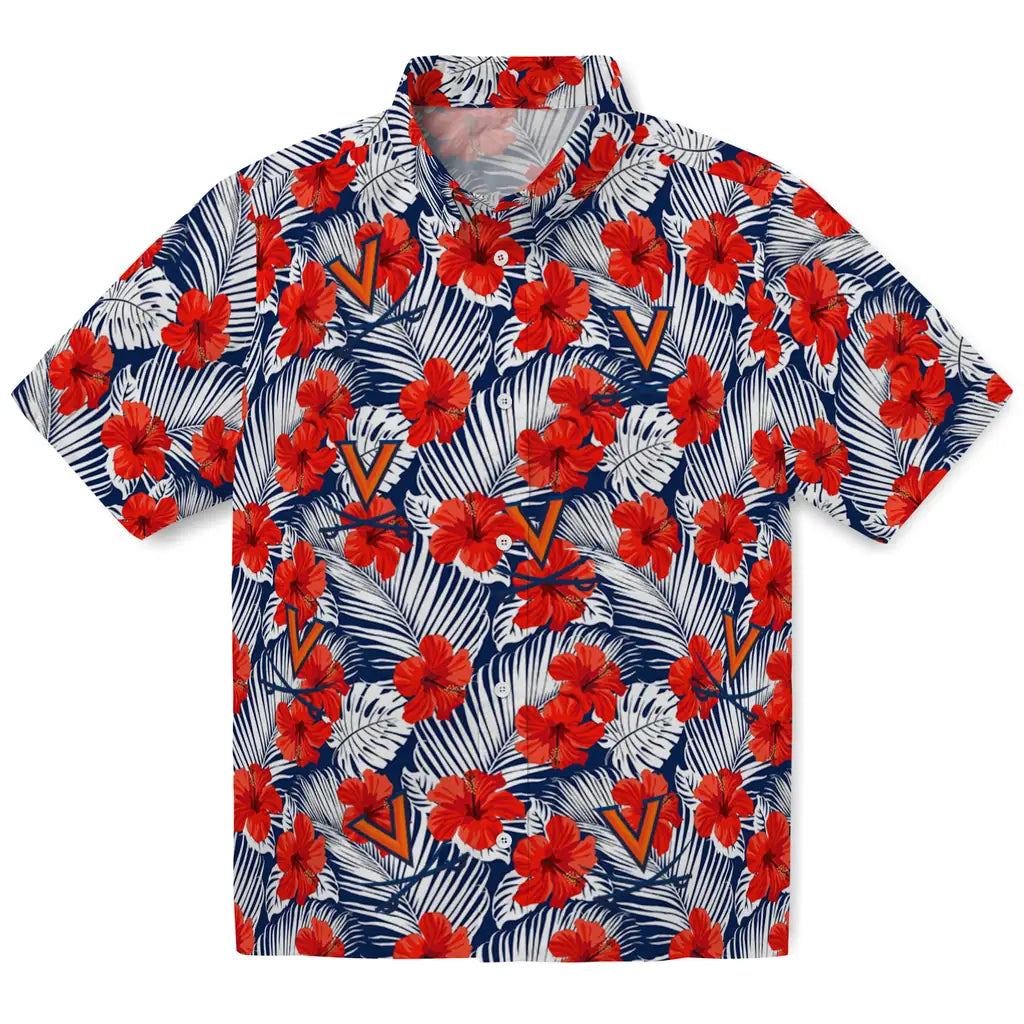 Virginia Cavaliers Hawaiian Shirt - Hibiscus Fiesta | Hula Hawaiian Shirts