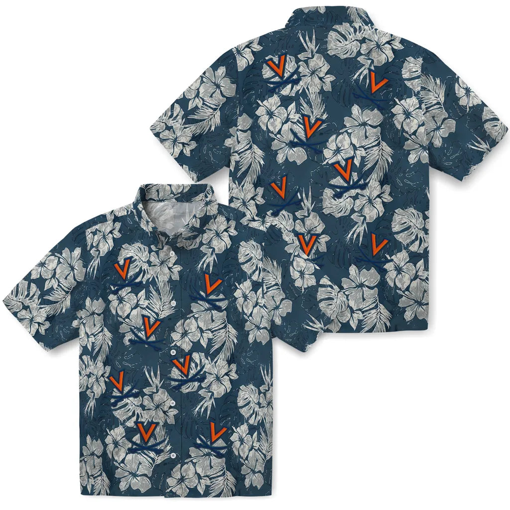 Virginia Cavaliers Hawaiian Shirt - Hibiscus Flowers | Hula Hawaiian Shirts