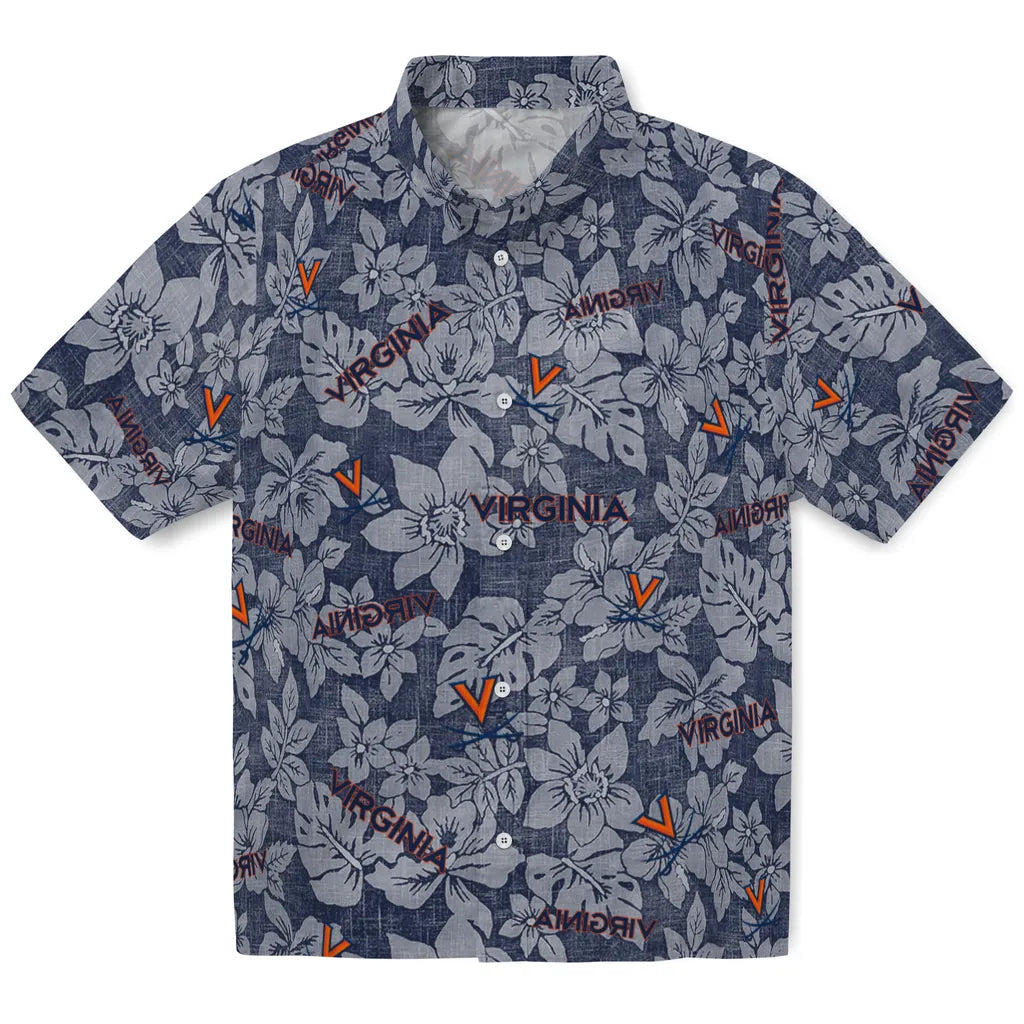 Virginia Cavaliers Hawaiian Shirt - Hibiscus Oasis | Hula Hawaiian Shirts