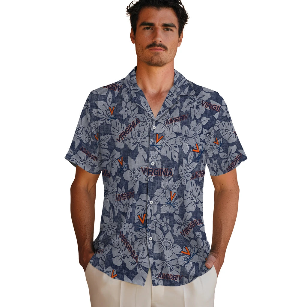 Virginia Cavaliers Hawaiian Shirt - Hibiscus Oasis | Hula Hawaiian Shirts