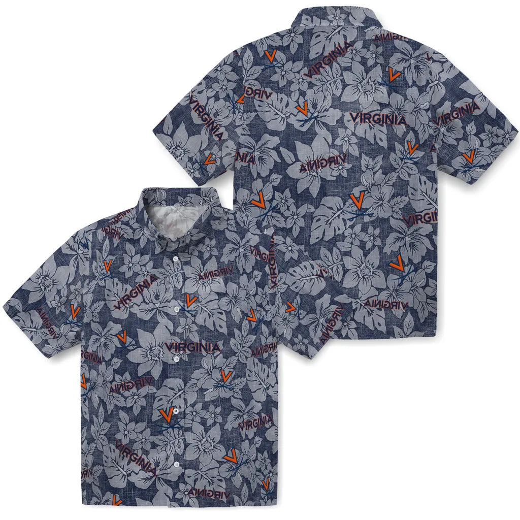 Virginia Cavaliers Hawaiian Shirt - Hibiscus Oasis | Hula Hawaiian Shirts