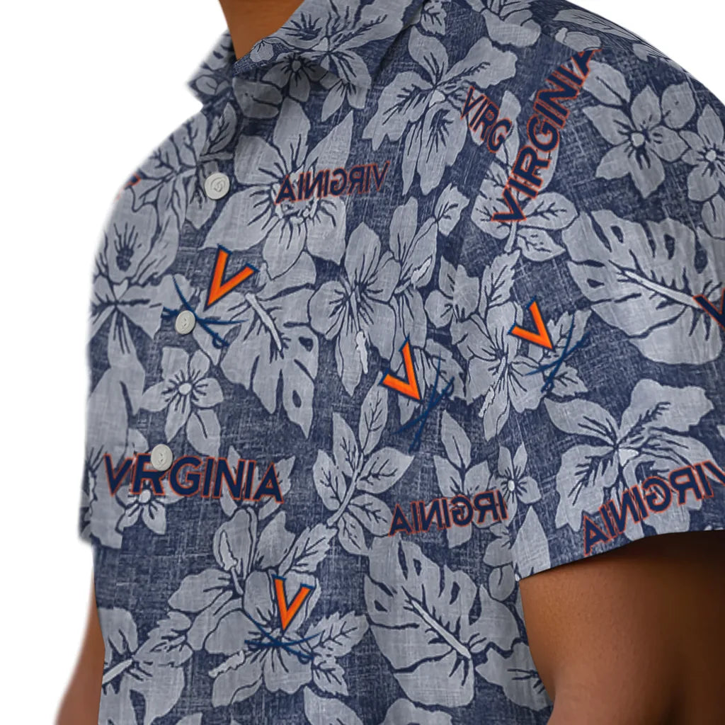 Virginia Cavaliers Hawaiian Shirt - Hibiscus Oasis | Hula Hawaiian Shirts
