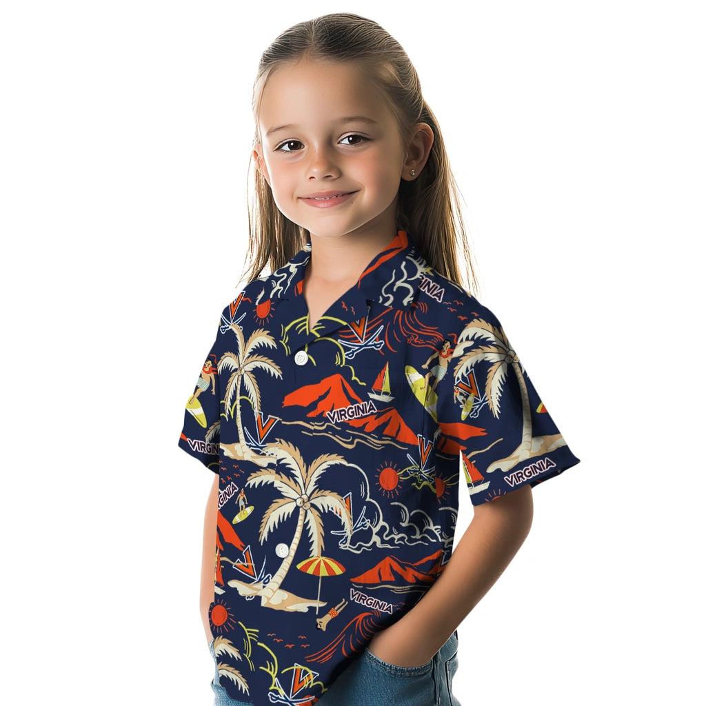 Virginia Cavaliers Hawaiian Shirt - Palm Tree Island | Hula Hawaiian Shirts