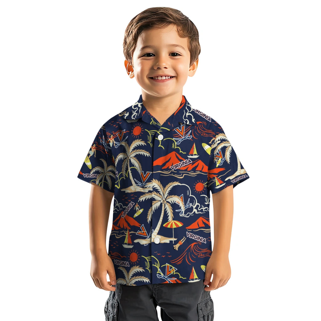 Virginia Cavaliers Hawaiian Shirt - Palm Tree Island | Hula Hawaiian Shirts