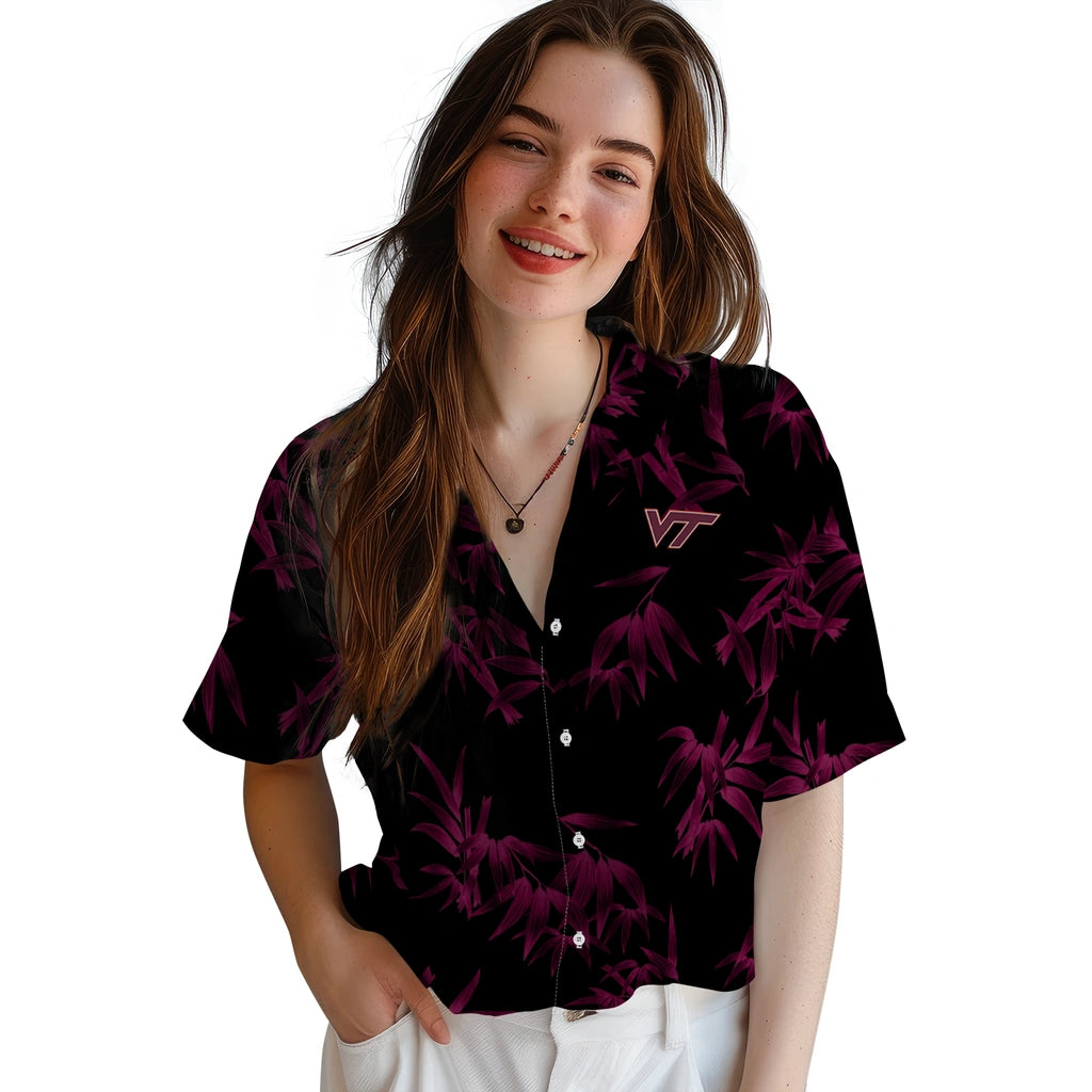 Virginia Tech Hokies Hawaiian Shirt - Bamboo Branches | Hula Hawaiian Shirts
