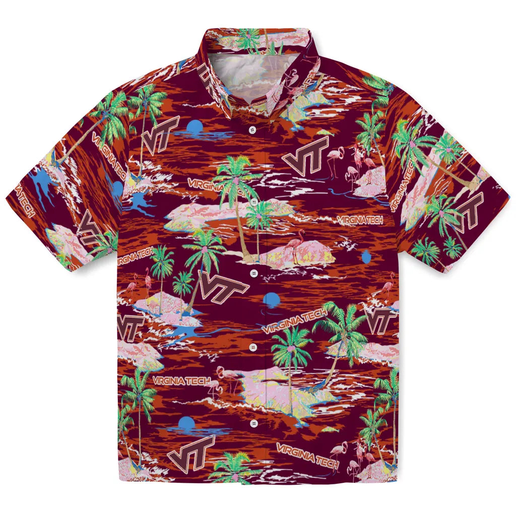 Virginia Tech Hokies Hawaiian Shirt - Hawaii Island | Hula Hawaiian Shirts