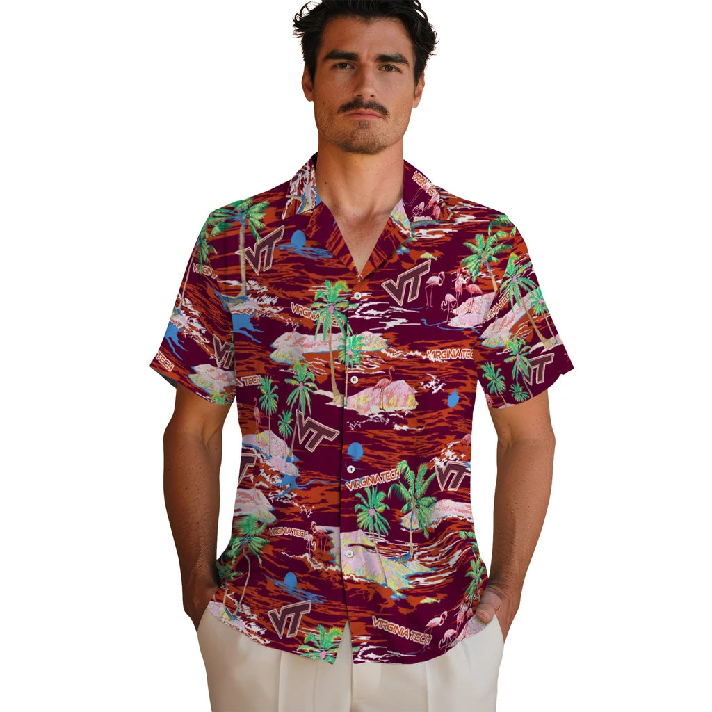Virginia Tech Hokies Hawaiian Shirt - Hawaii Island | Hula Hawaiian Shirts