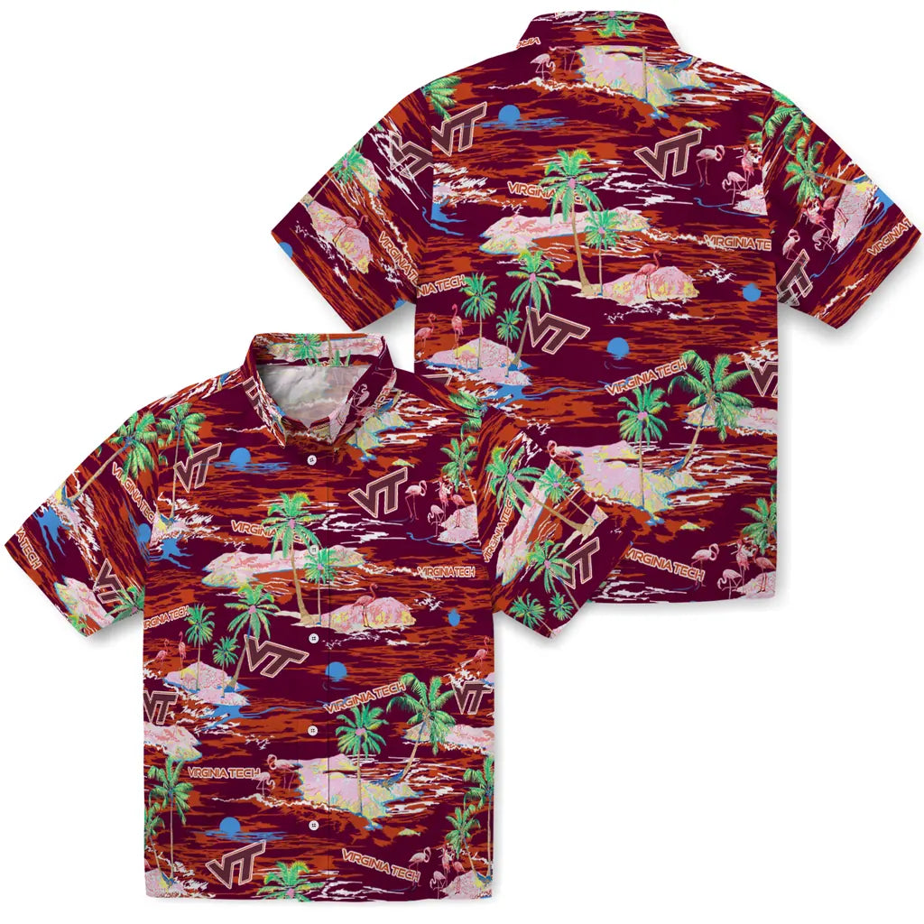 Virginia Tech Hokies Hawaiian Shirt - Hawaii Island | Hula Hawaiian Shirts