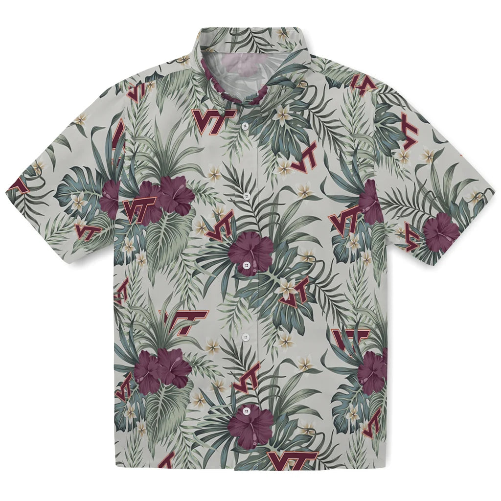 Virginia Tech Hokies Hawaiian Shirt - Hibiscus Designs | Hula Hawaiian Shirts