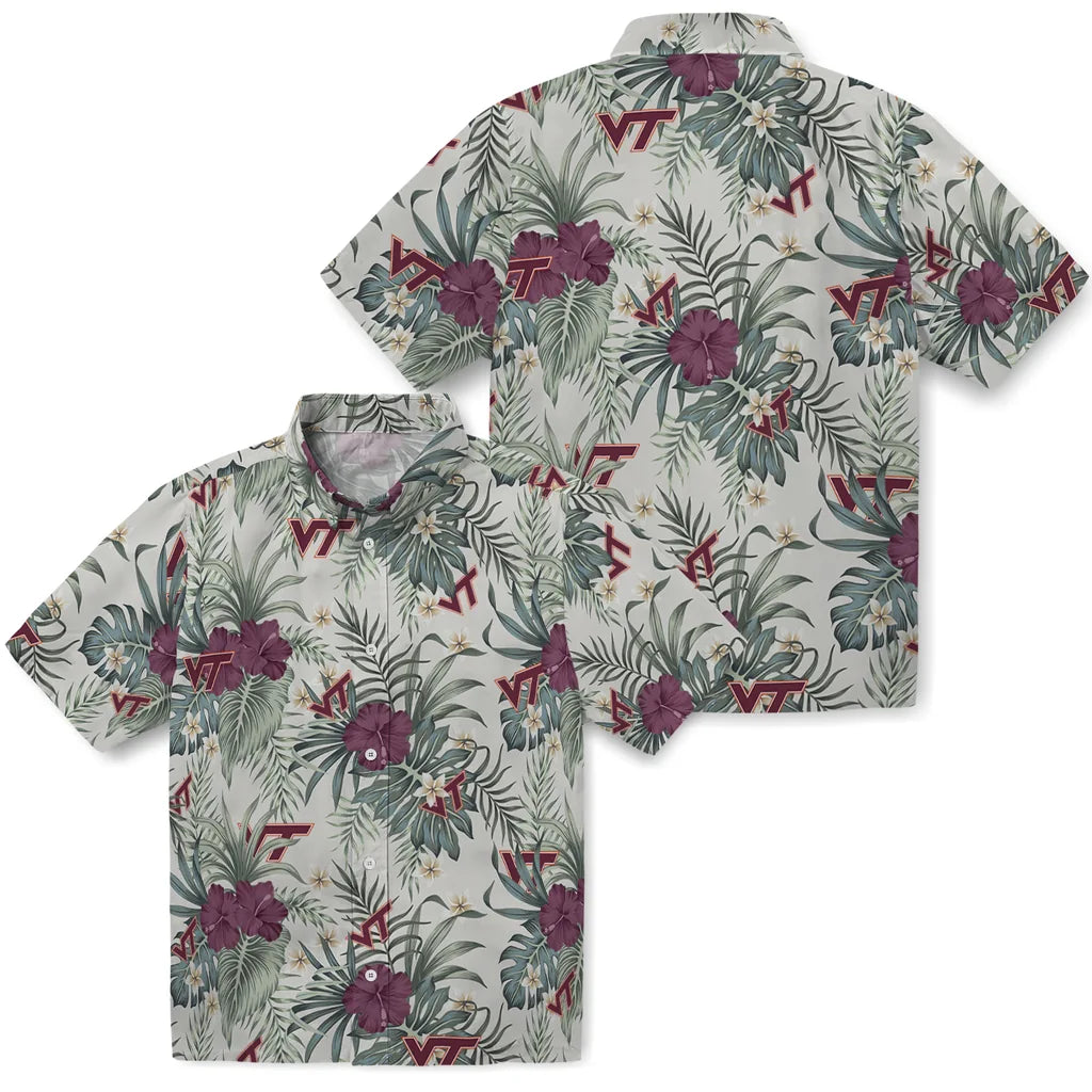 Virginia Tech Hokies Hawaiian Shirt - Hibiscus Designs | Hula Hawaiian Shirts