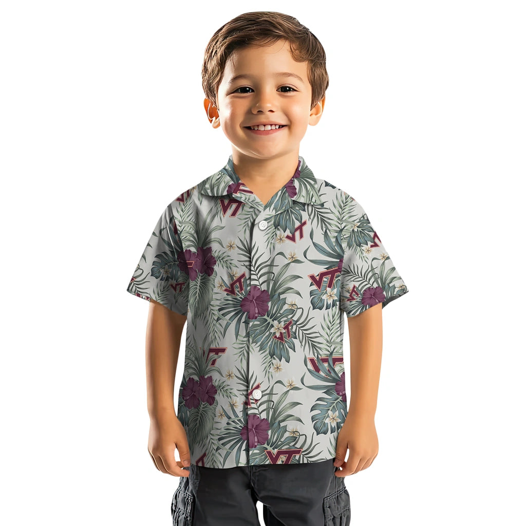 Virginia Tech Hokies Hawaiian Shirt - Hibiscus Designs | Hula Hawaiian Shirts